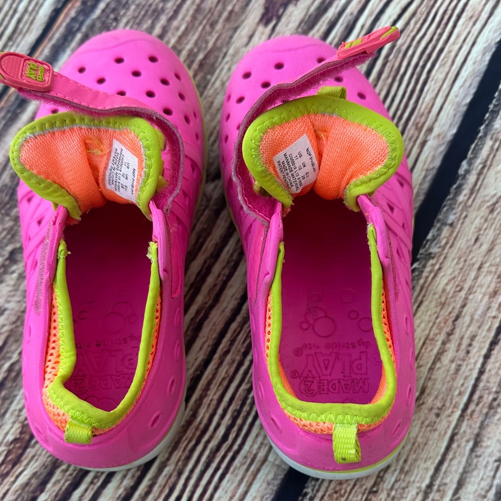 Stride Rite Kids Neon Pink and Lime Sneakers - Picture 5 of 5